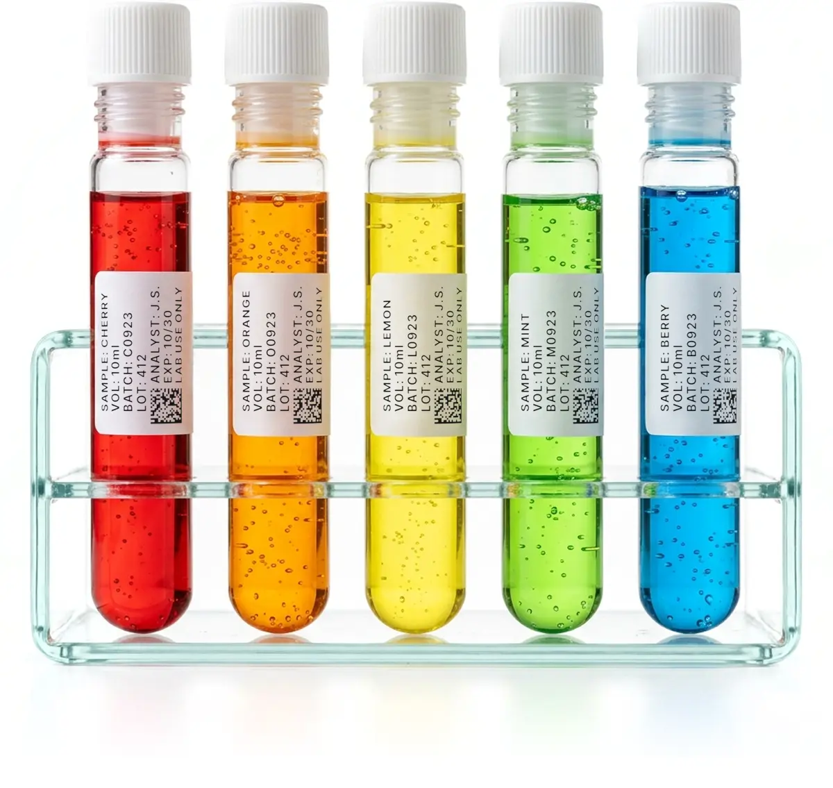 Custom R&D Flavor Matching Test Tubes
